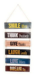VIBHSA Inspirational Wall Hanging With Positive Quote Wooden Decorative Wall Art – Wooden Home Decor Items