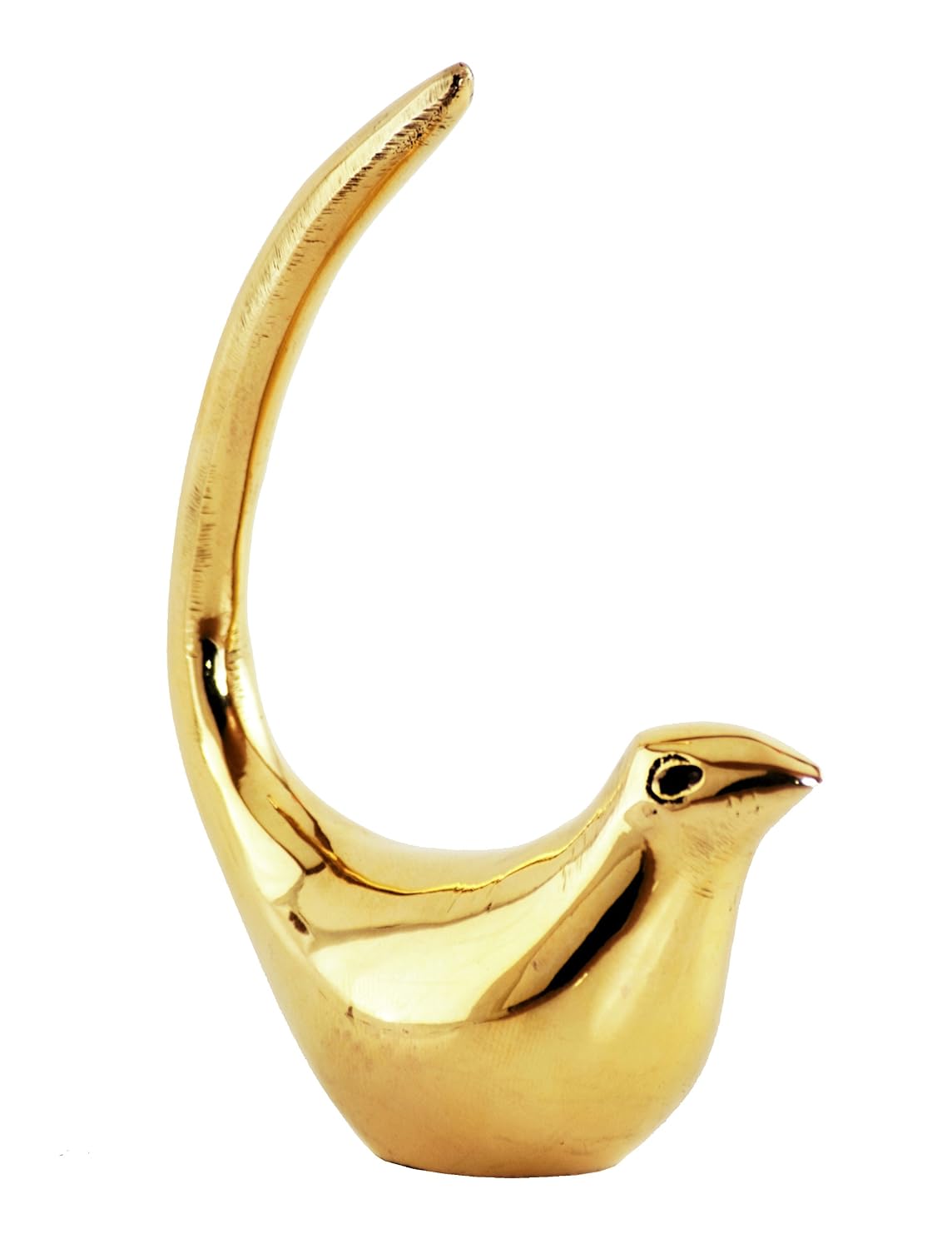 VIBHSA Handcrafted Bird Ring Holder Wedding Engagement Ring Holders for Jewelry (Golden)