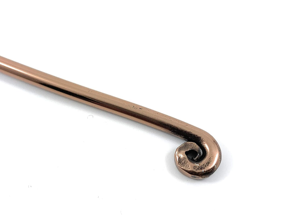 VIBHSA Stainless Steel Handcrafted Teaspoons Copper Finish Twist Edge Dessert Spoons Set of 6