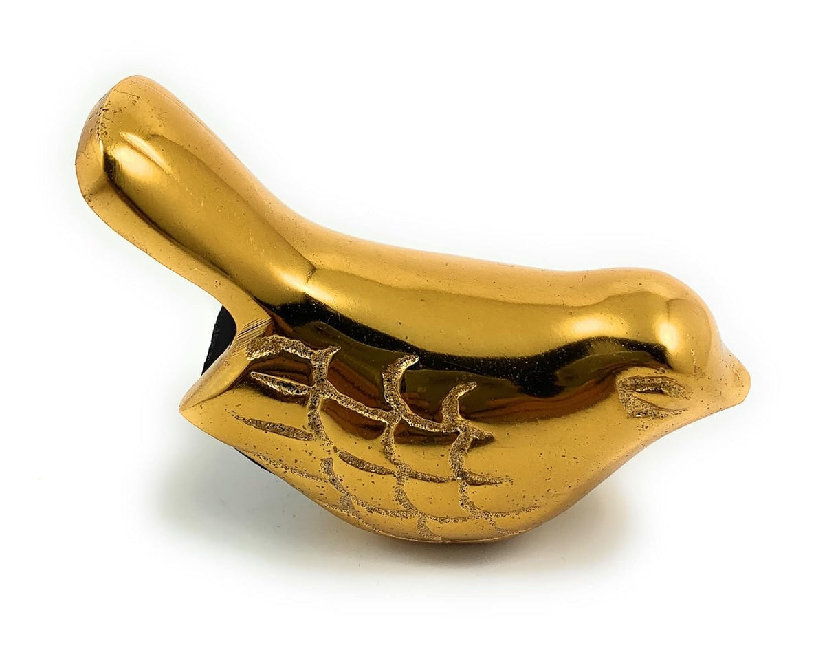 VIBHSA Collectible Bird Figurines Symbols of Health & Happiness (Golden Rustic)