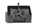 VIBHSA Hancrafted Decorative Napkin Holder for Tables Black Olive Branch with Bud