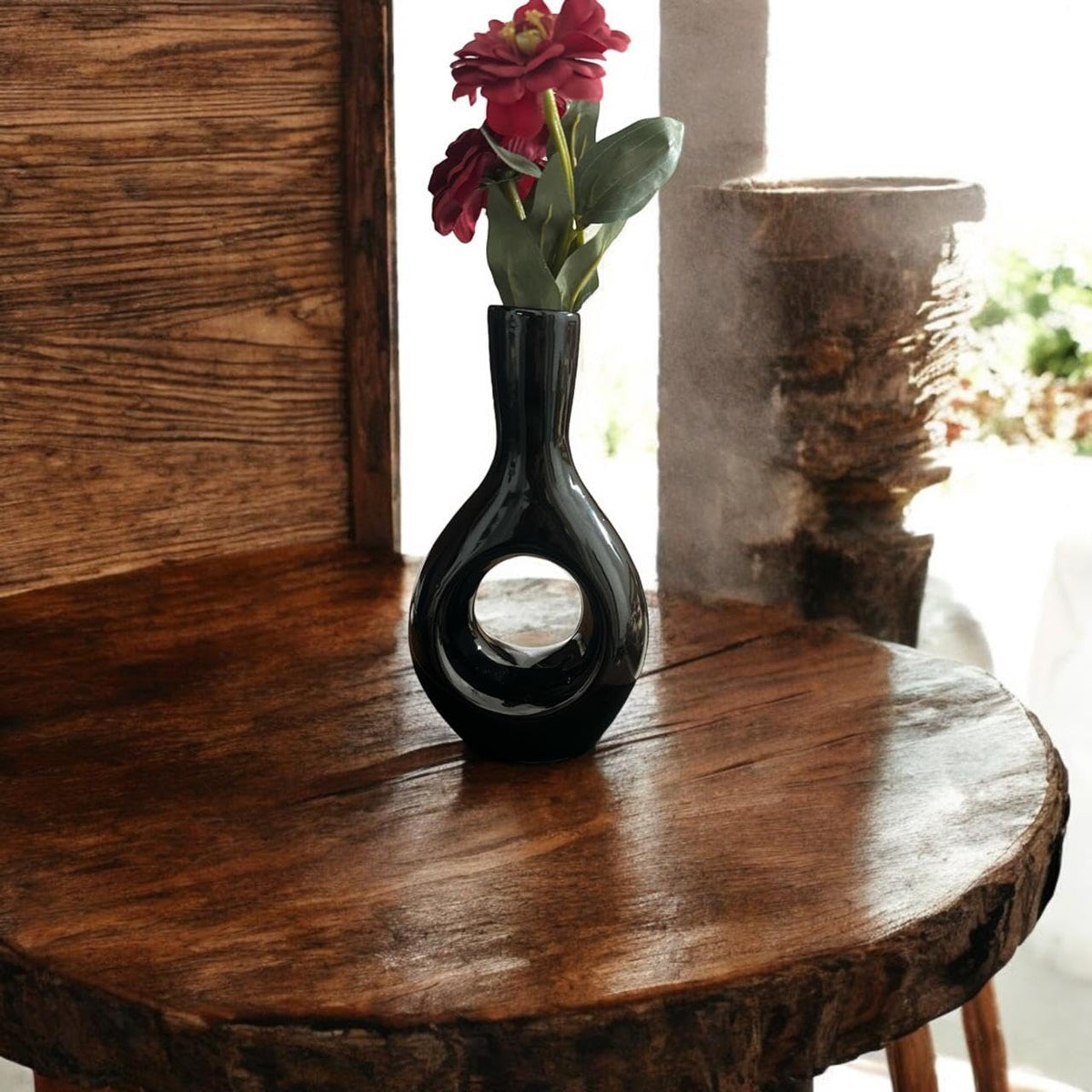 VIBHSA Ceramic Vase for Home Living Room Décor Ceramic Vase Ceramic Vase, Flower Vase, Pampas Grass Vase