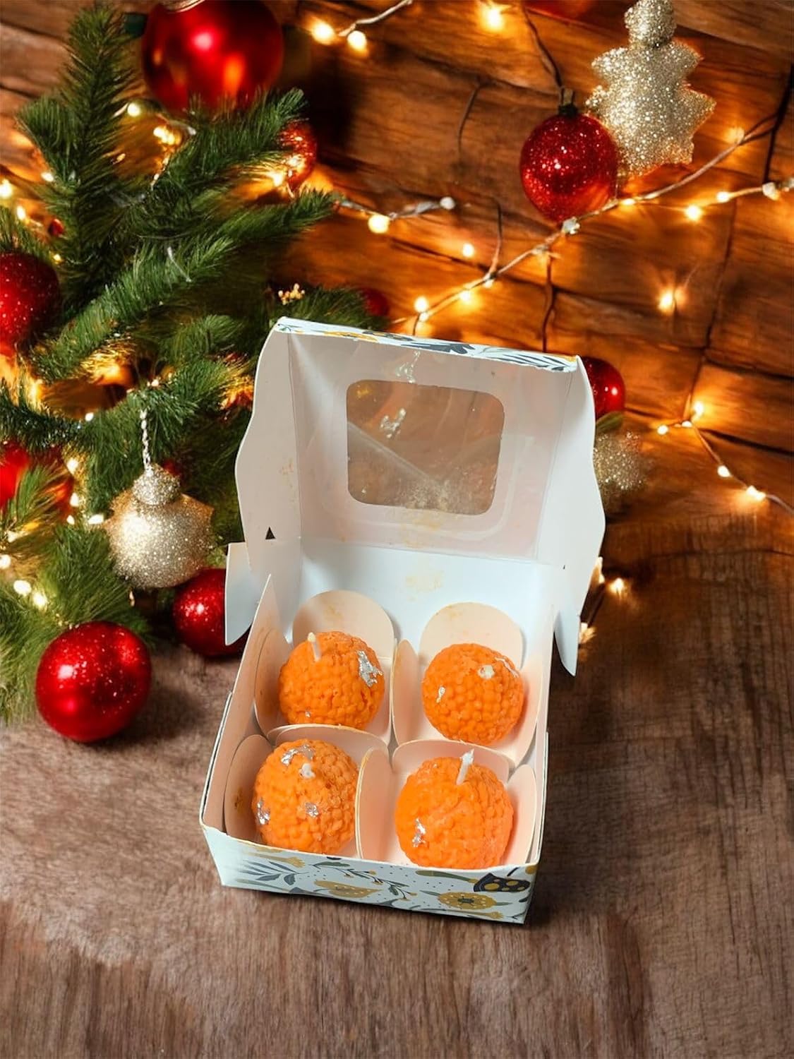 VIBHSA Pack of 4 Ladoo Candle
