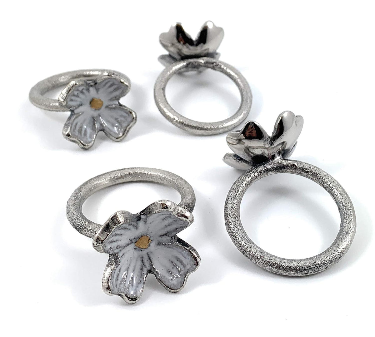 Flower Napkin Rings Set of 4 (Rustic Flower)