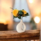 VIBHSA Cloud Hole Shape Ceramic Vase – Set of 1