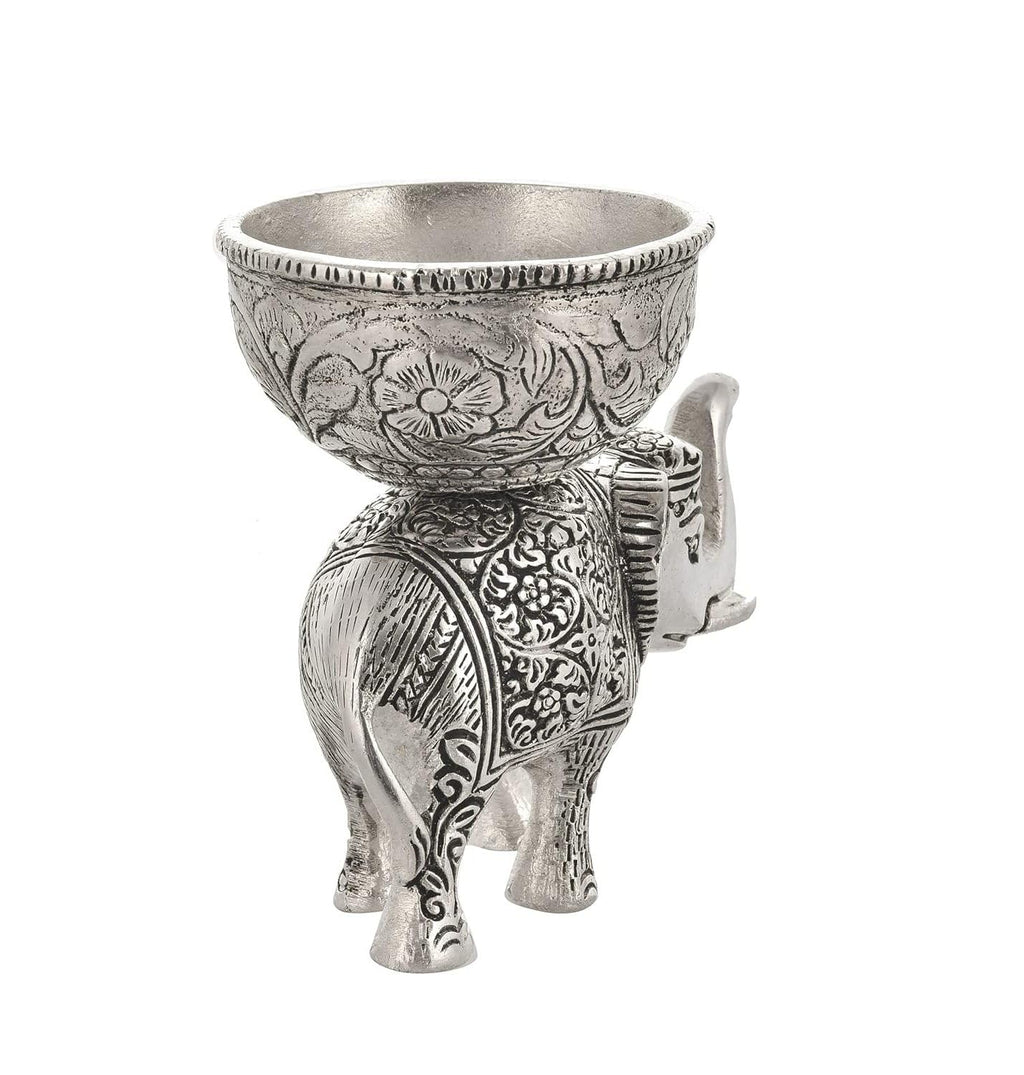 Metal Elephant Dry Fruit Bowl Showpiece, Pack of 1