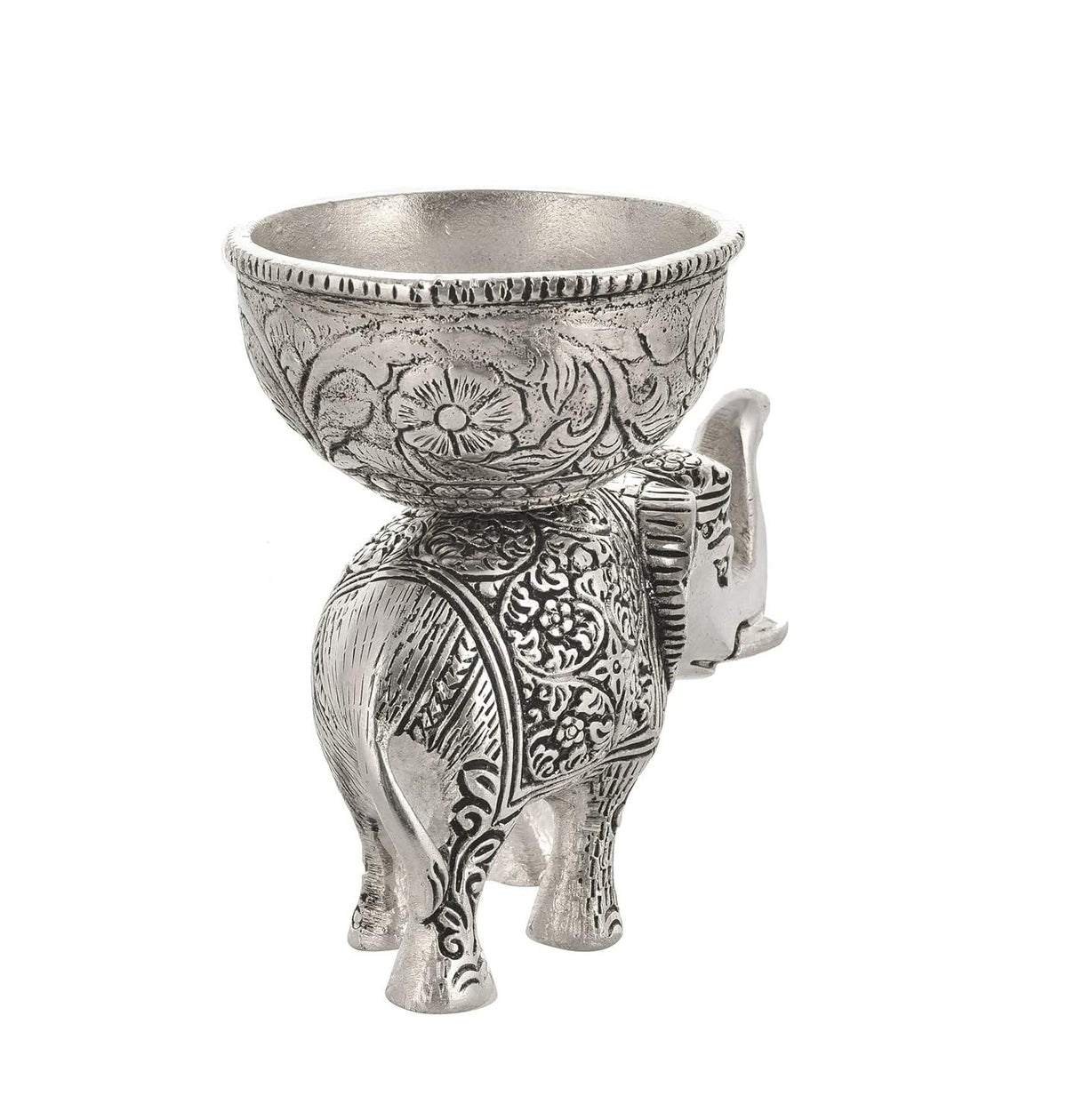Metal Elephant Dry Fruit Bowl Showpiece, Pack of 1