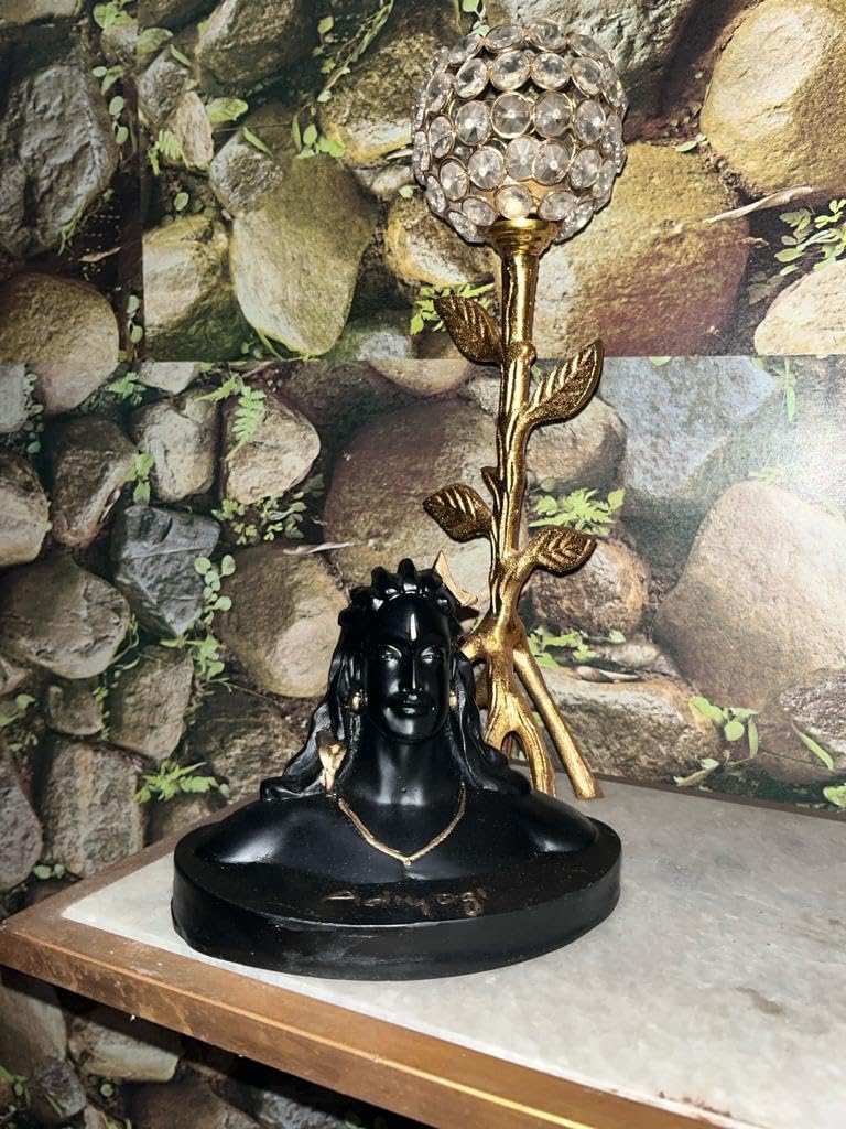 VIBHSA 6 inch Height Adiyogi Statue for Car Accessories for Dash Board, Pooja & Gift