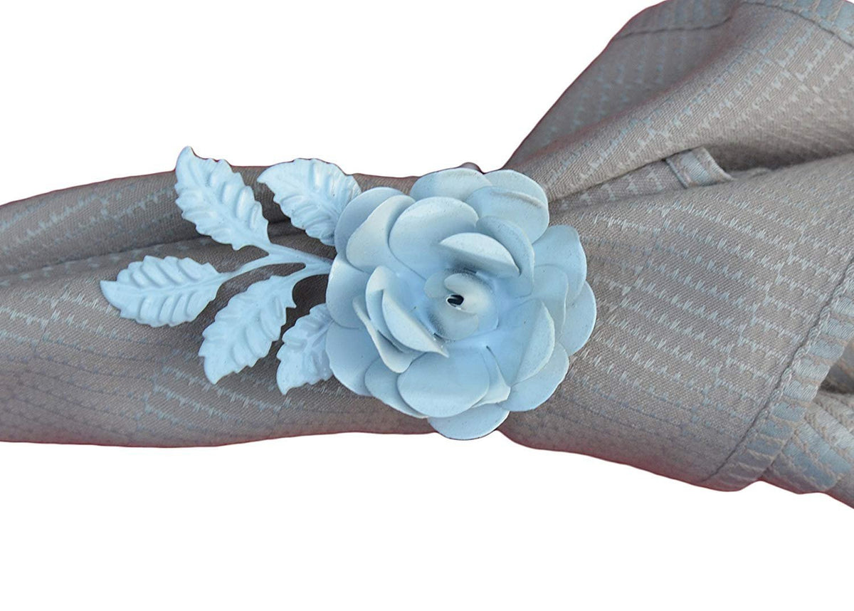 VIBHSA Flower Napkin Rings Set of 8