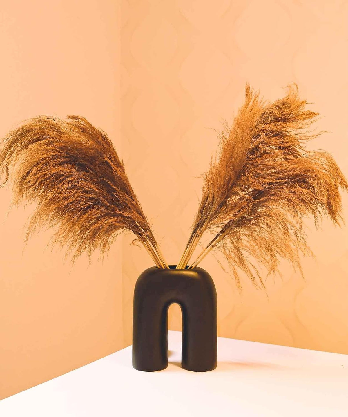 VIBHSA Inverted U Shape Ceramic Minimalist Aesthetic Flower Vase