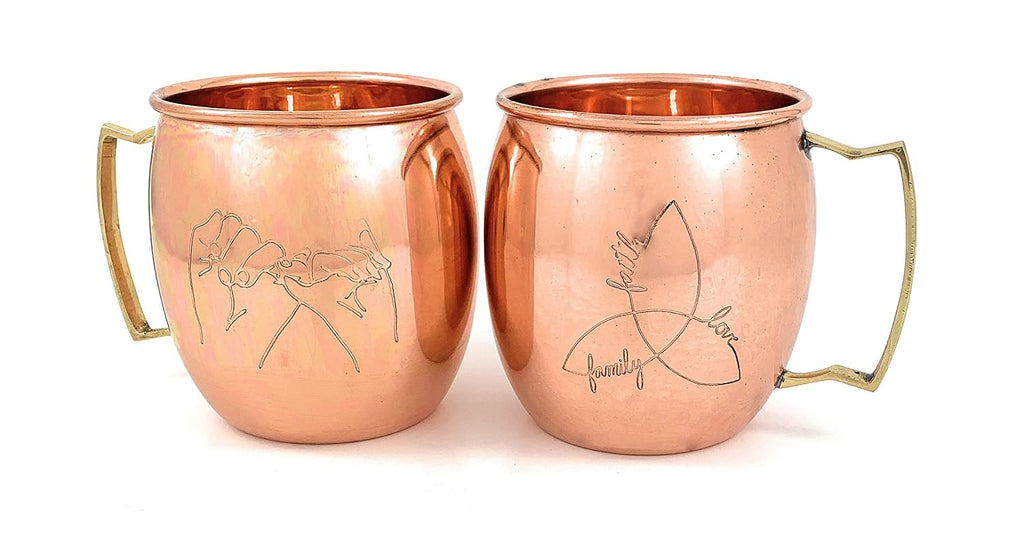 Handcrafted Moscow Mule Copper Mugs Set of 2