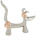 VIBHSA Handmade Dog Ring Holder Modern Look Jewelry Organizer. Engagement Ring Ring Display Holder Stand Silver Cute Ring Holders for Jewelry