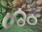 VIBHSA White Vase/Flower Vase/Pampas Grass Vase/Ceramic Vase/Round Shaped Vase/Home Decor Centrepiece/Decor Showpiece Donut Vase 4