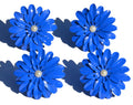 VIBHSA Handcrafted Flower Napkin Rings (Set of 4, Blue)