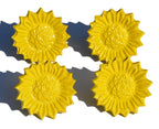 VIBHSA Flower Napkin Rings Set of 4 Handcrafted Décor (Yellow Antique)