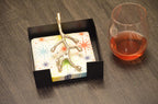 VIBHSA Handcrafted Decorative Napkin Holder for Tables Silver Olive Branch with Bud