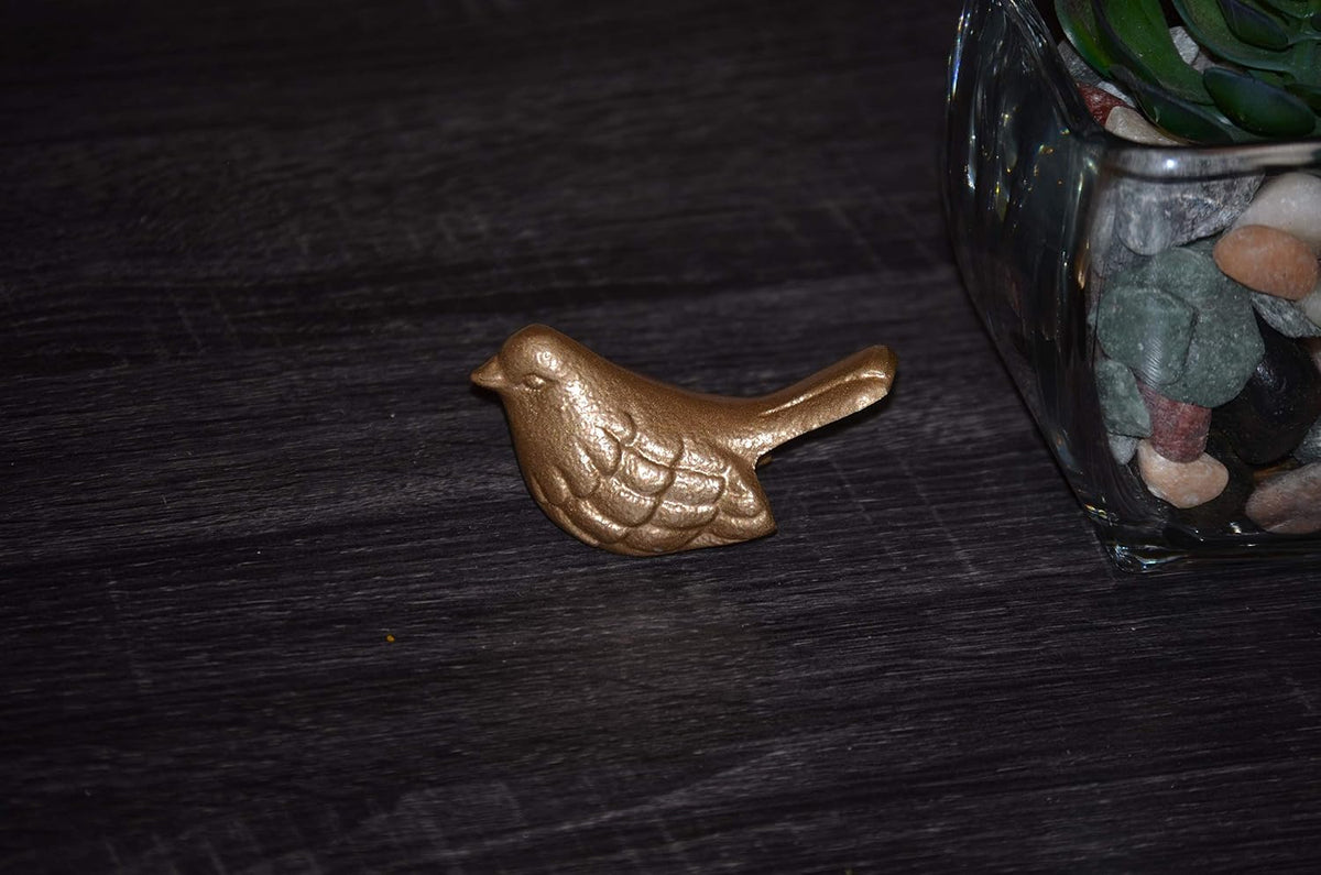 VIBHSA Handcrafted Bluebird of Happiness Home Decor Accents Collectible Bird Figurines Symbols of Health & Happiness (Golden)