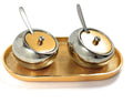 VIBHSA Mini Condiment Pots Set of 2 Decorative Dry Snack Bowls