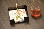 VIBHSA Handcrafted Decorative Napkin Holder for Tables Silver Olive Branch with Bud