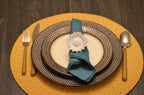 VIBHSA Flower Napkin Rings Set of 4 Handcrafted Décor (White Antique)
